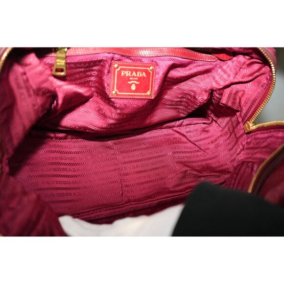 Prada Leather Calfskin Bauletto Handbag Shoulder Bag - Picture 8 of 9